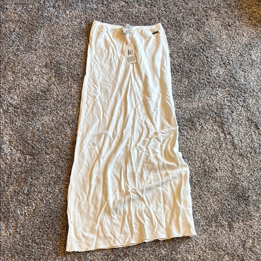 Urban Outfitters Cream Pencil Maxi Skirt